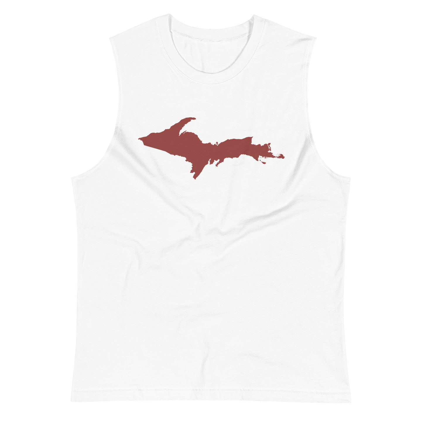 Michigan Upper Peninsula Muscle Shirt (w/ Ore Dock Red UP Outline)