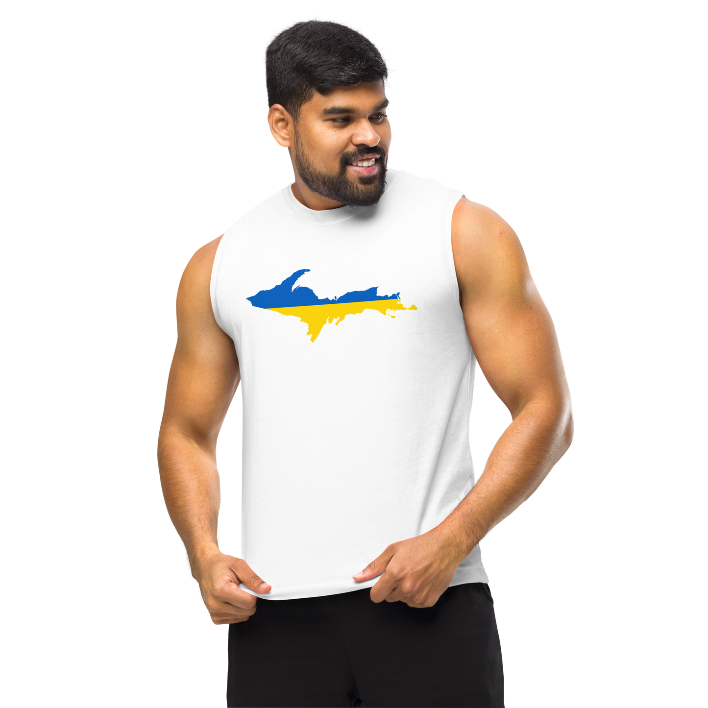 Michigan Upper Peninsula Muscle Shirt (w/ UP Ukraine Flag)