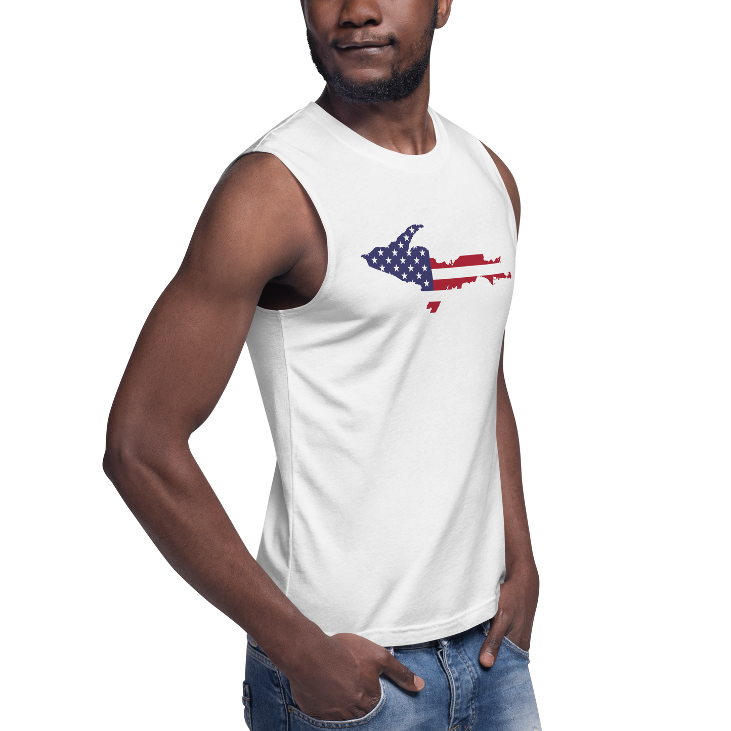 Michigan Upper Peninsula Muscle Shirt (w/ UP USA Flag)