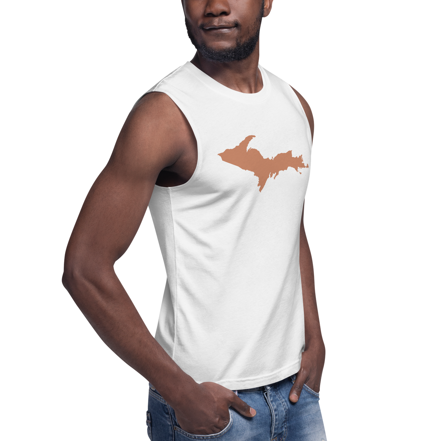 Michigan Upper Peninsula Muscle Shirt (w/ Copper UP Outline)