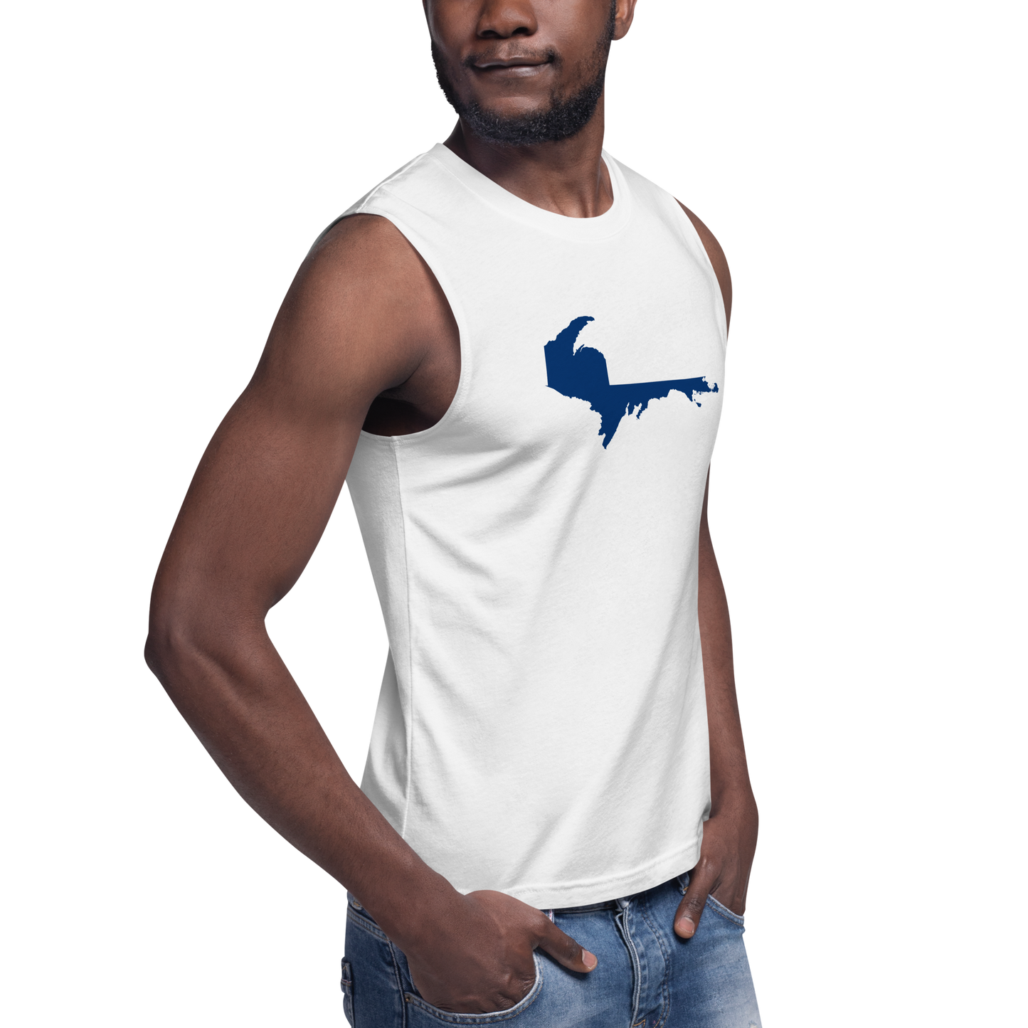 Michigan Upper Peninsula Muscle Shirt (w/ UP Finland Flag)