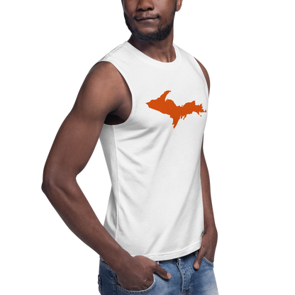 Michigan Upper Peninsula Muscle Shirt (w/ Orange UP Outline)