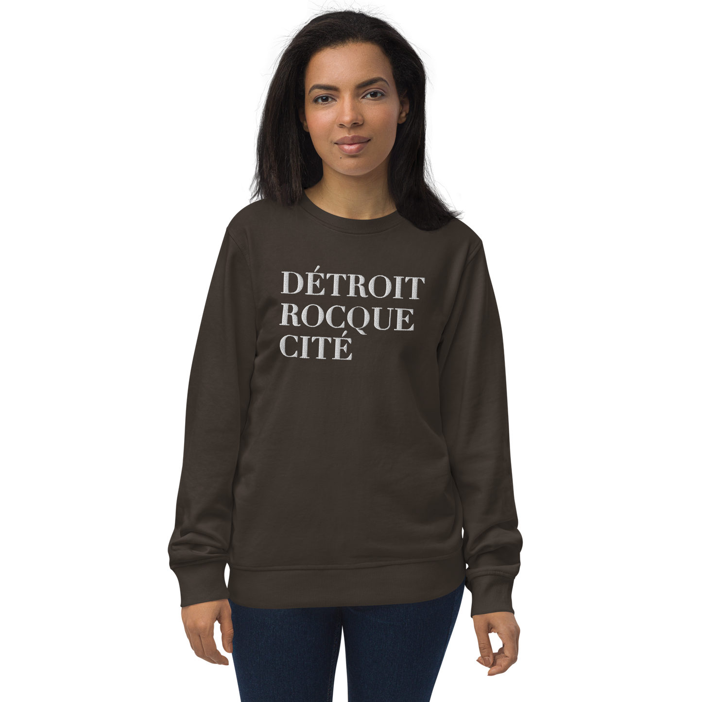 'Détroit Rocque Cité' Sweatshirt | Unisex Organic - Emb.