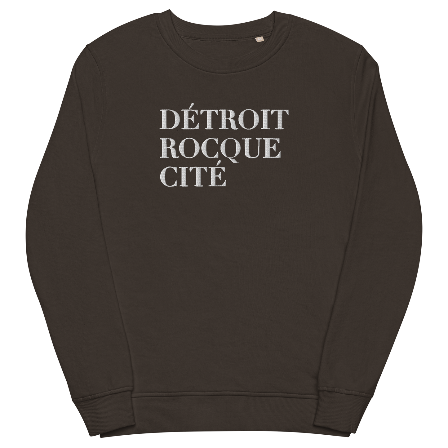 'Détroit Rocque Cité' Sweatshirt | Unisex Organic - Emb.