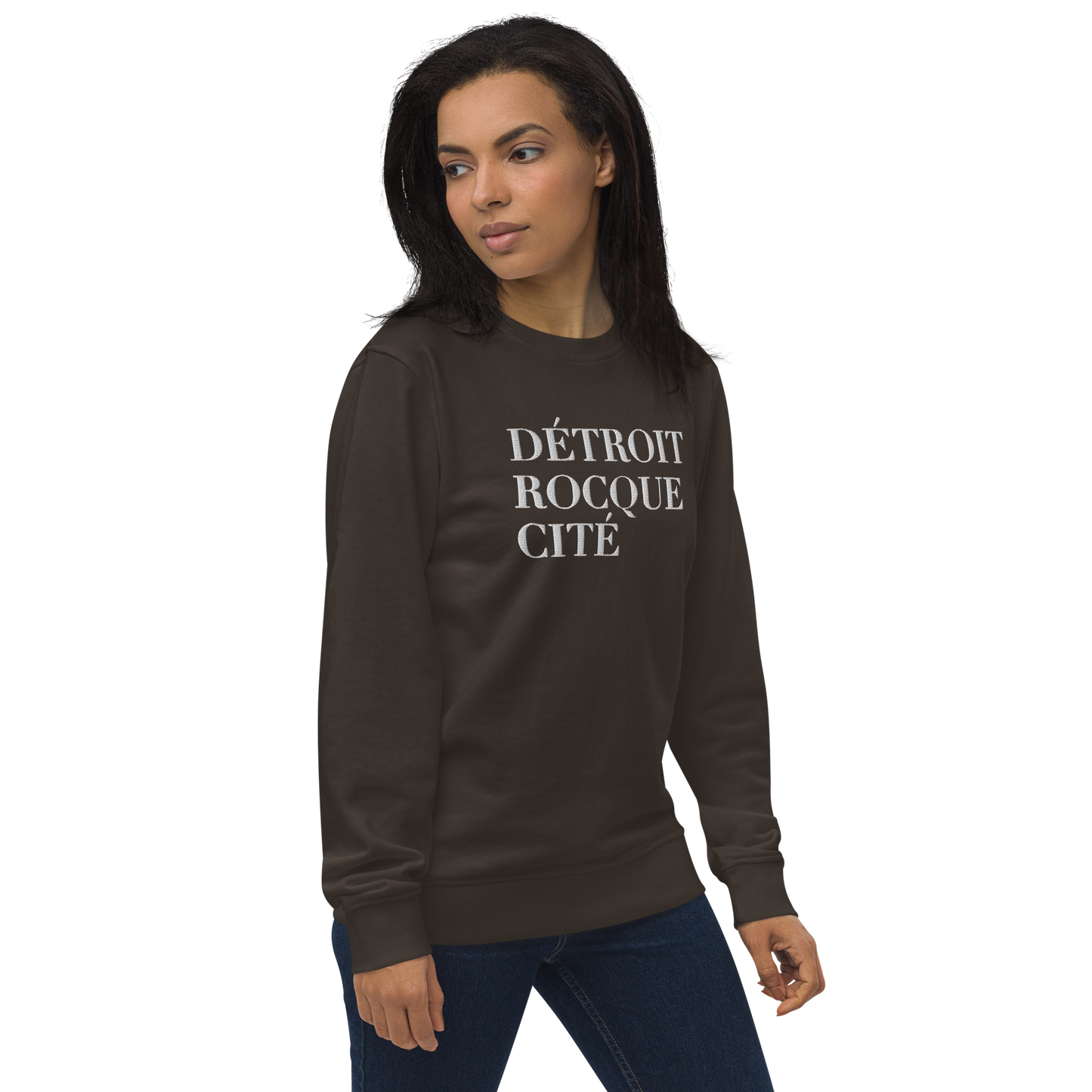 'Détroit Rocque Cité' Sweatshirt | Unisex Organic - Emb.