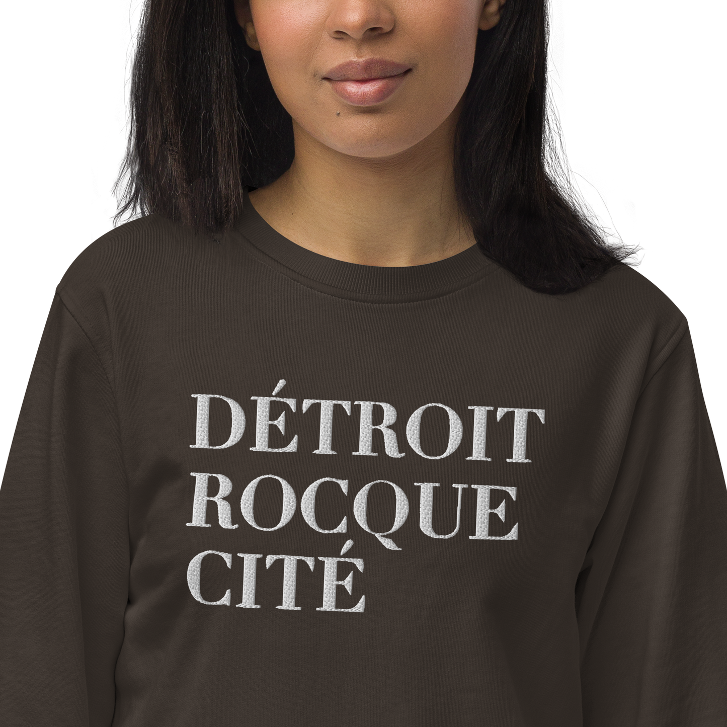 'Détroit Rocque Cité' Sweatshirt | Unisex Organic - Emb.