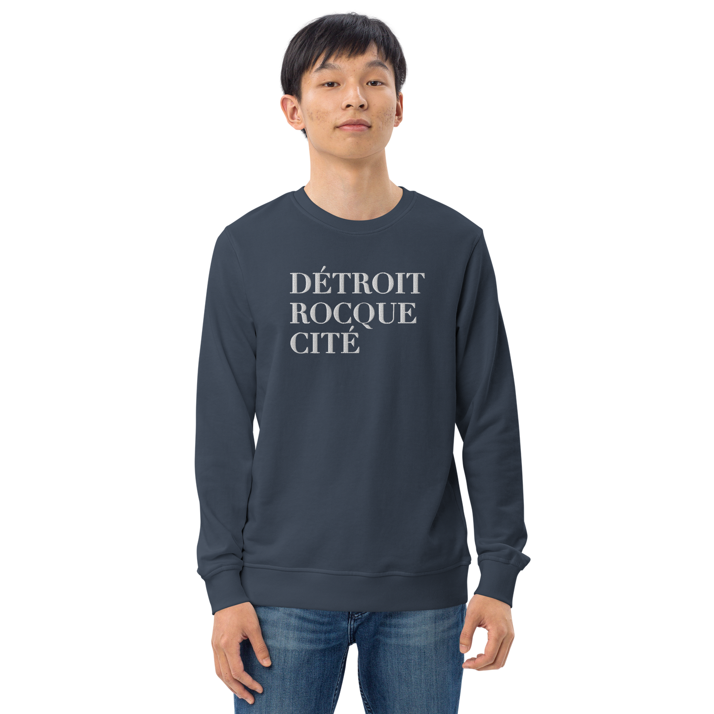 'Détroit Rocque Cité' Sweatshirt | Unisex Organic - Emb.