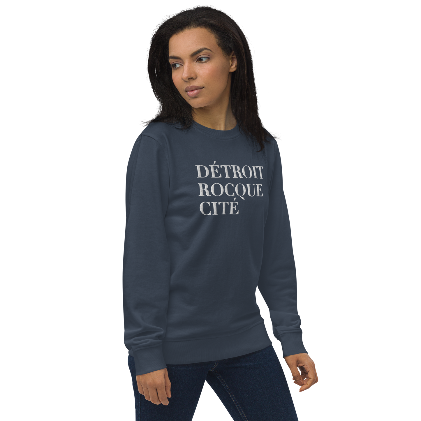 'Détroit Rocque Cité' Sweatshirt | Unisex Organic - Emb.