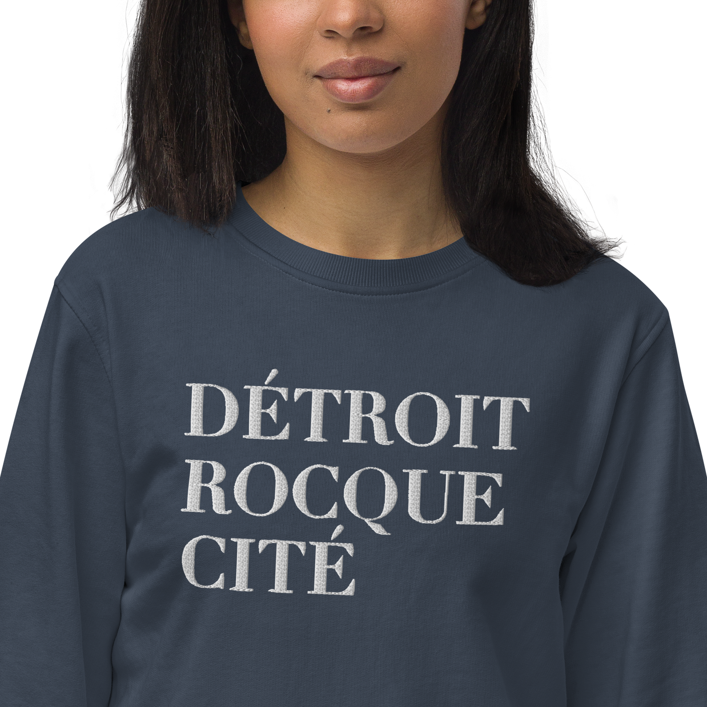 'Détroit Rocque Cité' Sweatshirt | Unisex Organic - Emb.