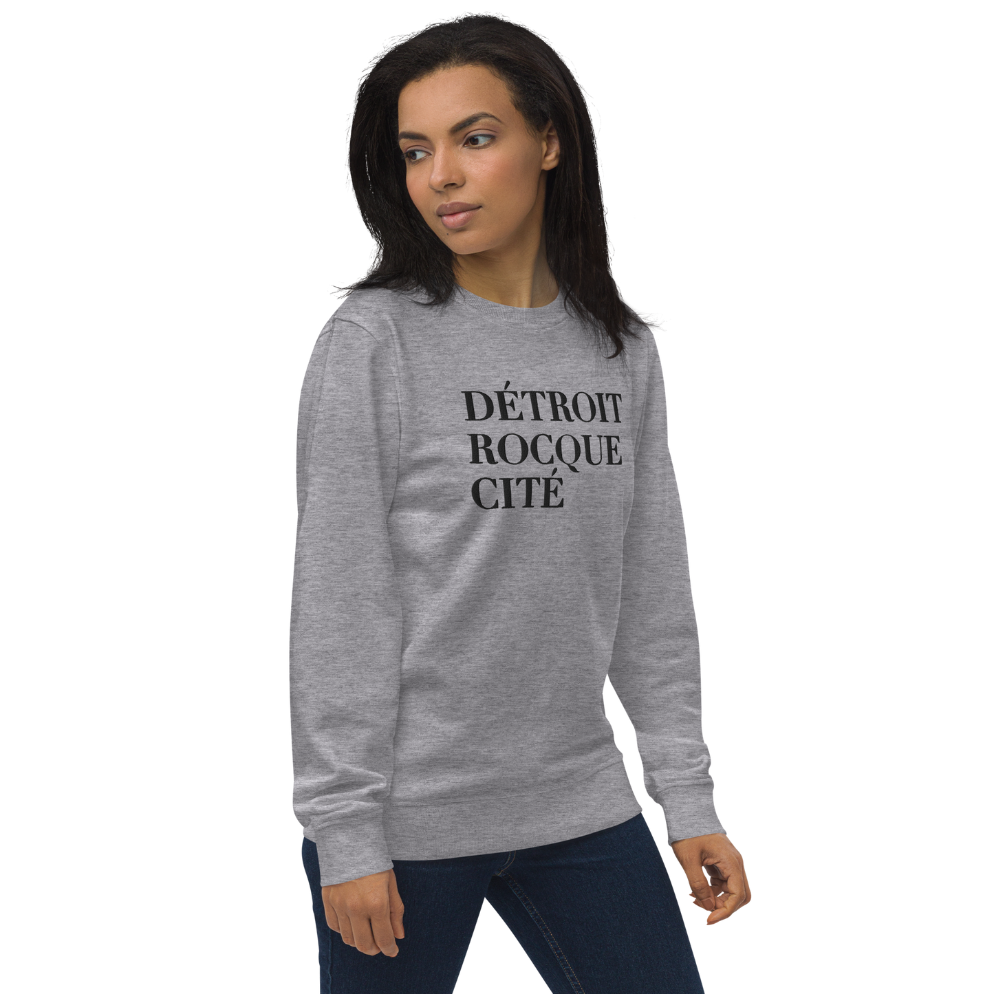 'Détroit Rocque Cité' Sweatshirt | Unisex Organic - Emb.