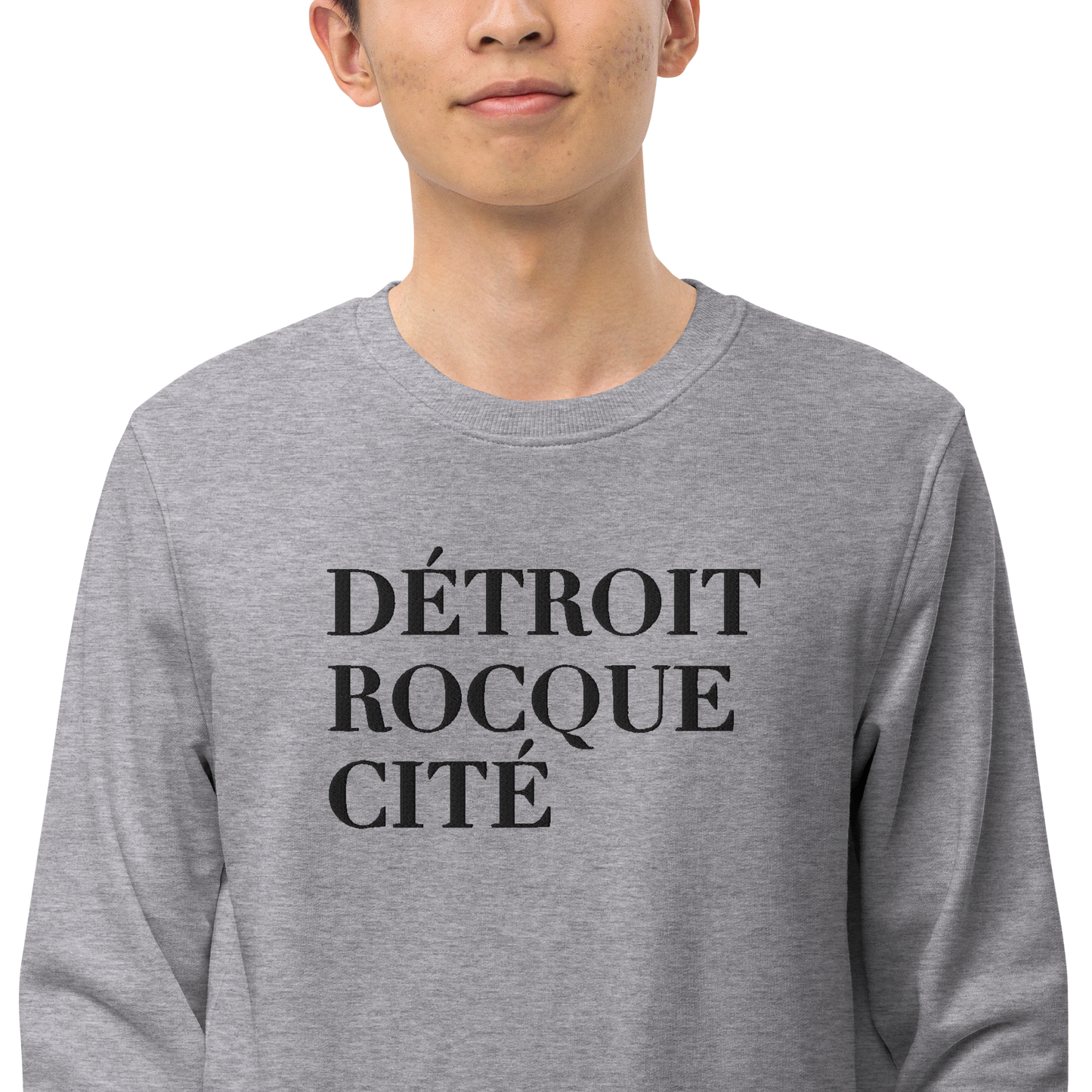 'Détroit Rocque Cité' Sweatshirt | Unisex Organic - Emb.