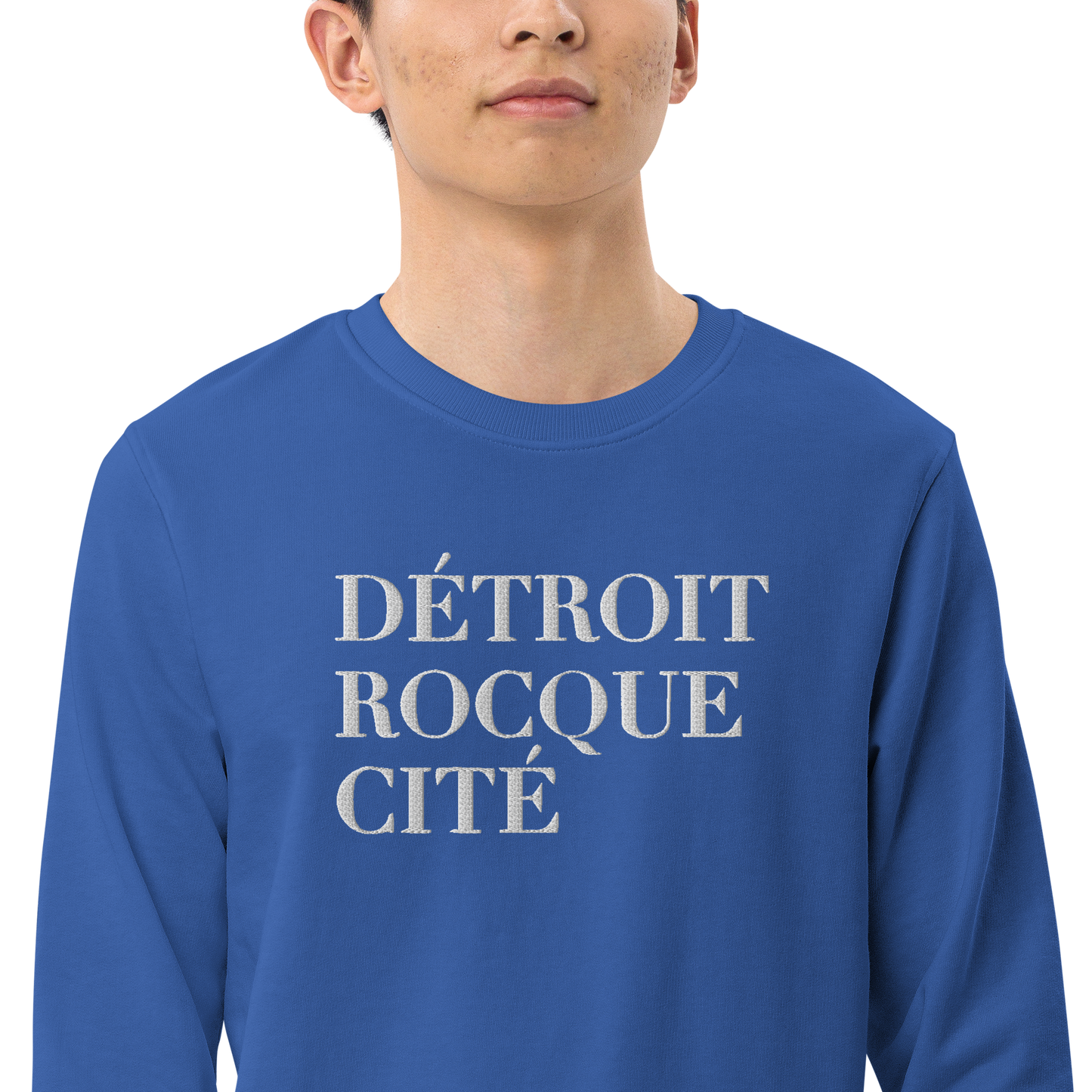 'Détroit Rocque Cité' Sweatshirt | Unisex Organic - Emb.