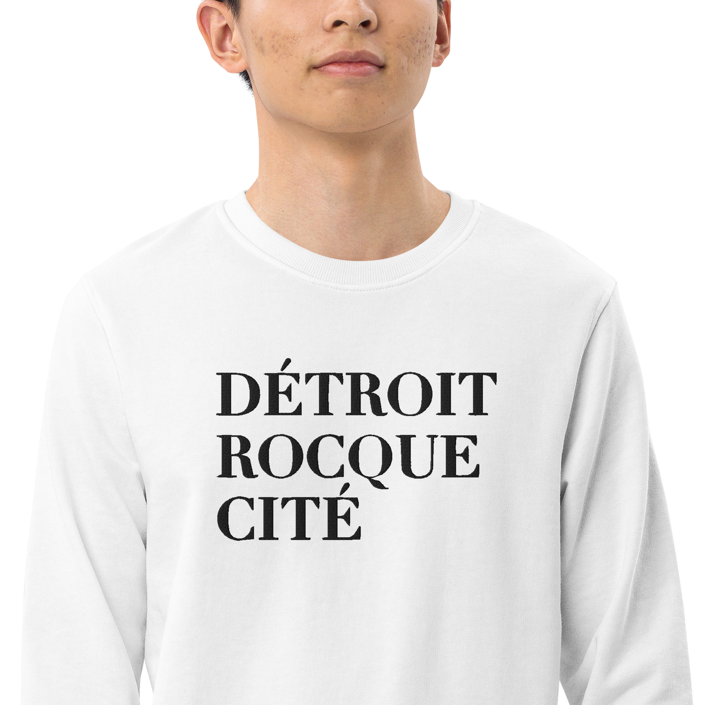 'Détroit Rocque Cité' Sweatshirt | Unisex Organic - Emb.