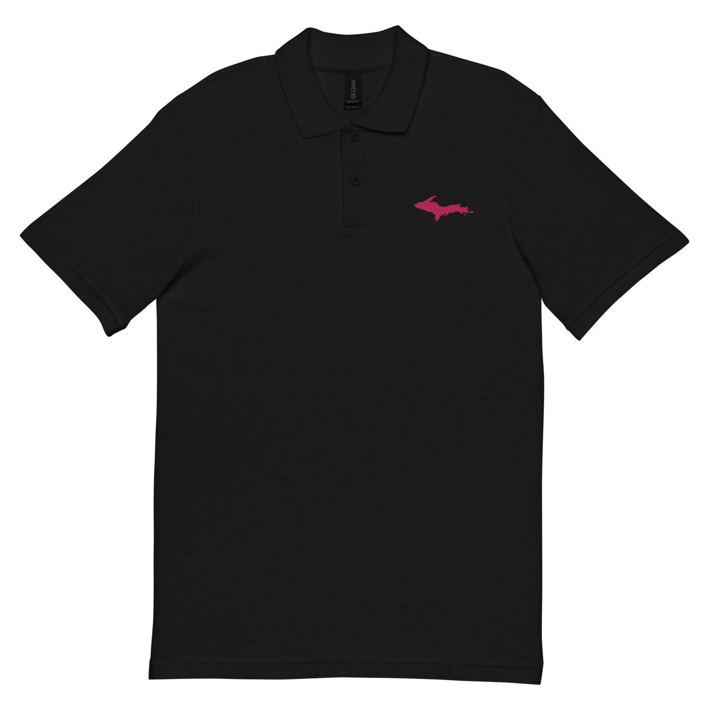 Michigan Upper Peninsula Polo Shirt (w/ Pink UP Outline) | Unisex Pique