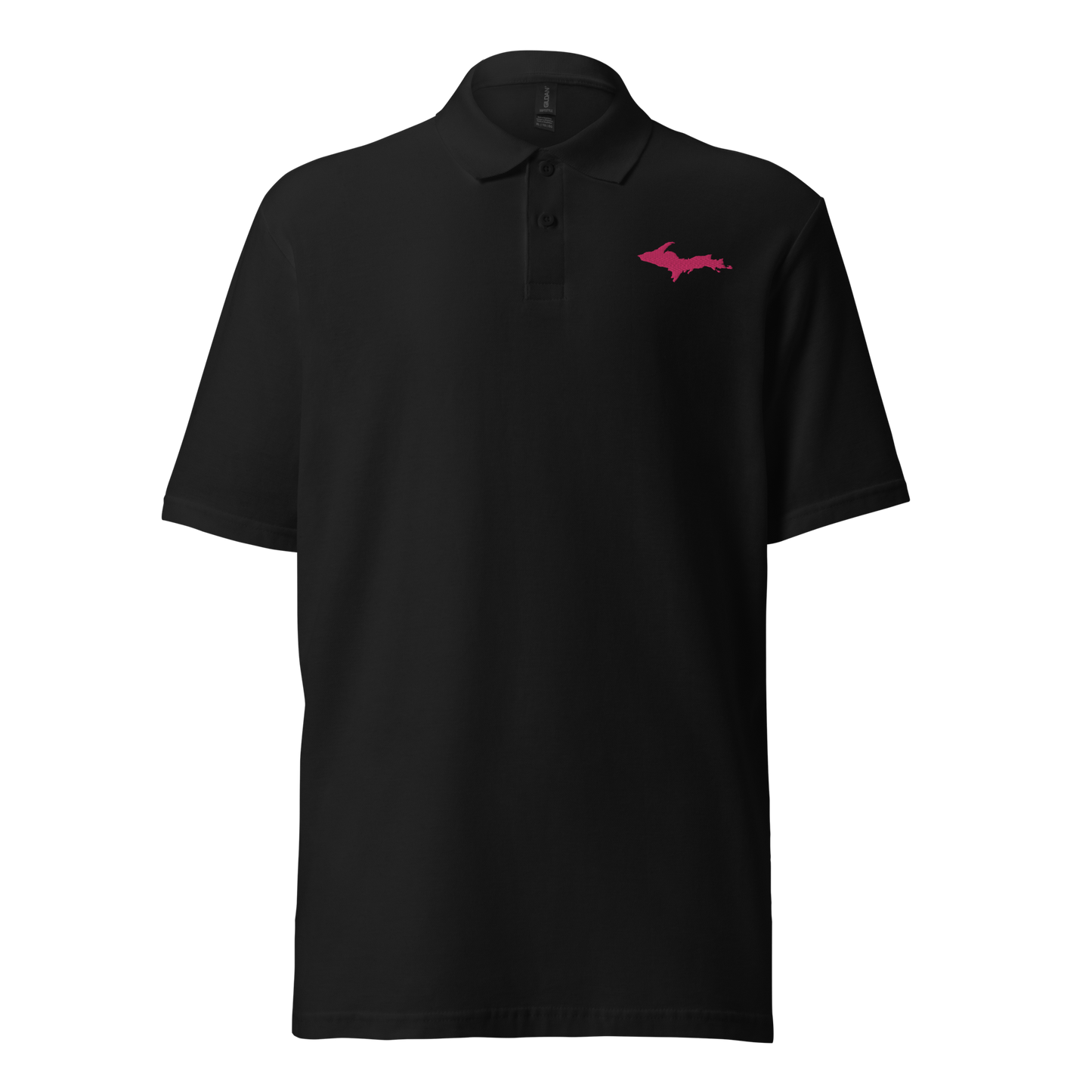 Michigan Upper Peninsula Polo Shirt (w/ Pink UP Outline) | Unisex Pique