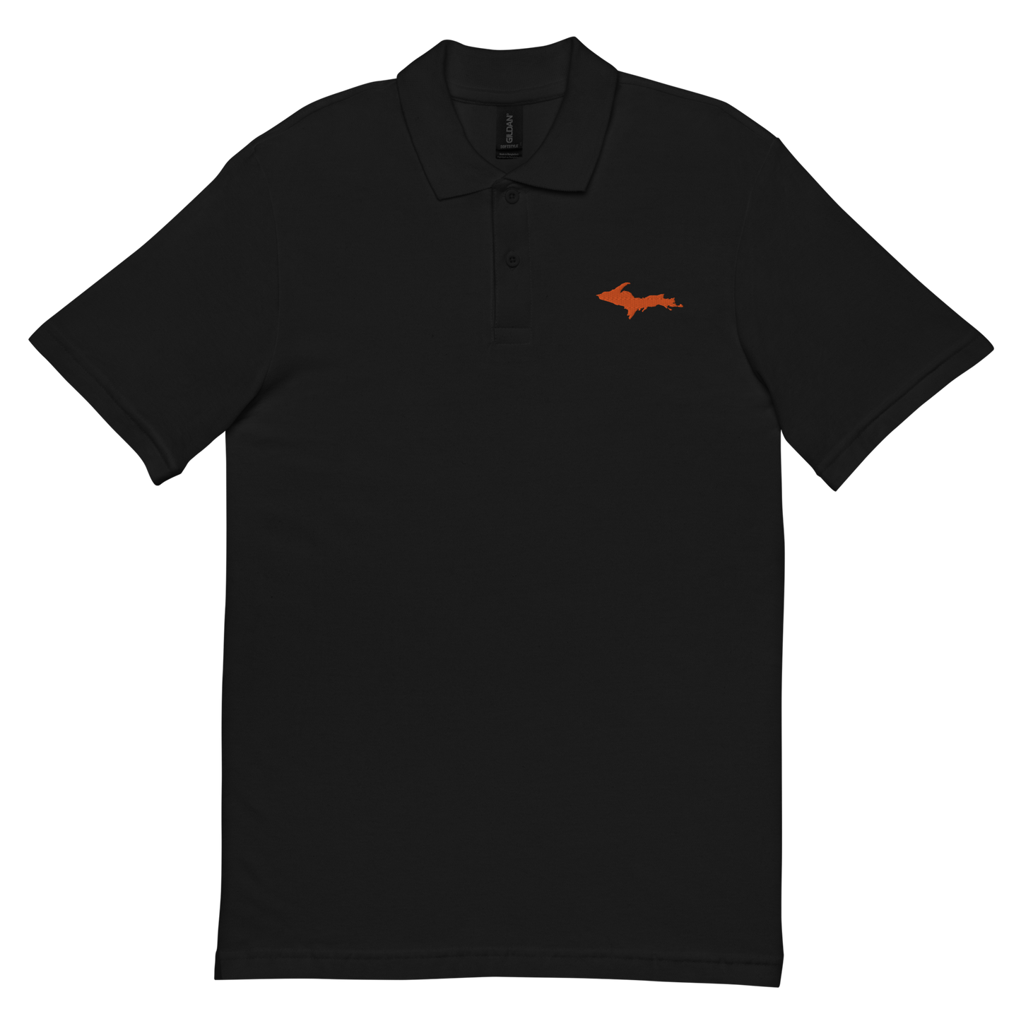 Michigan Upper Peninsula Polo Shirt (w/ Orange UP Outline) | Unisex Pique