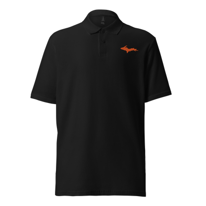 Michigan Upper Peninsula Polo Shirt (w/ Orange UP Outline) | Unisex Pique