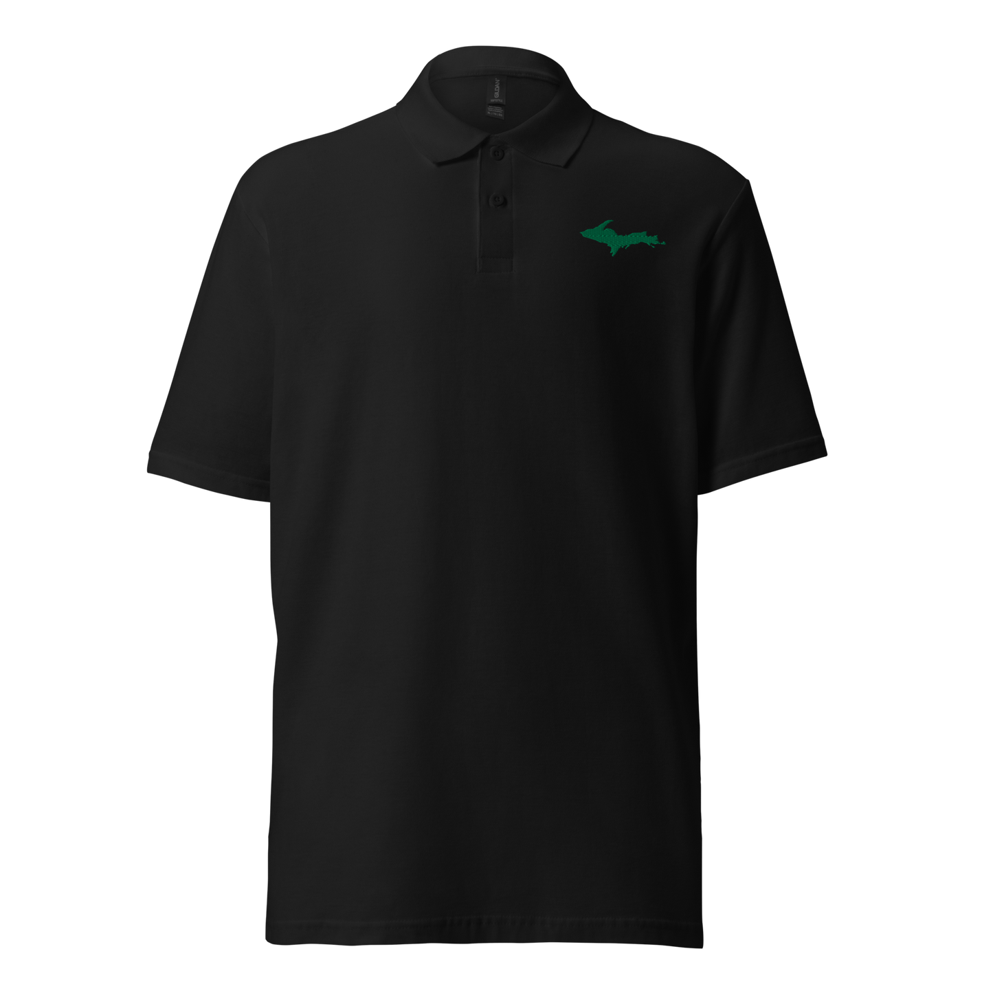 Michigan Upper Peninsula Polo Shirt (w/ Green UP Outline) | Unisex Pique