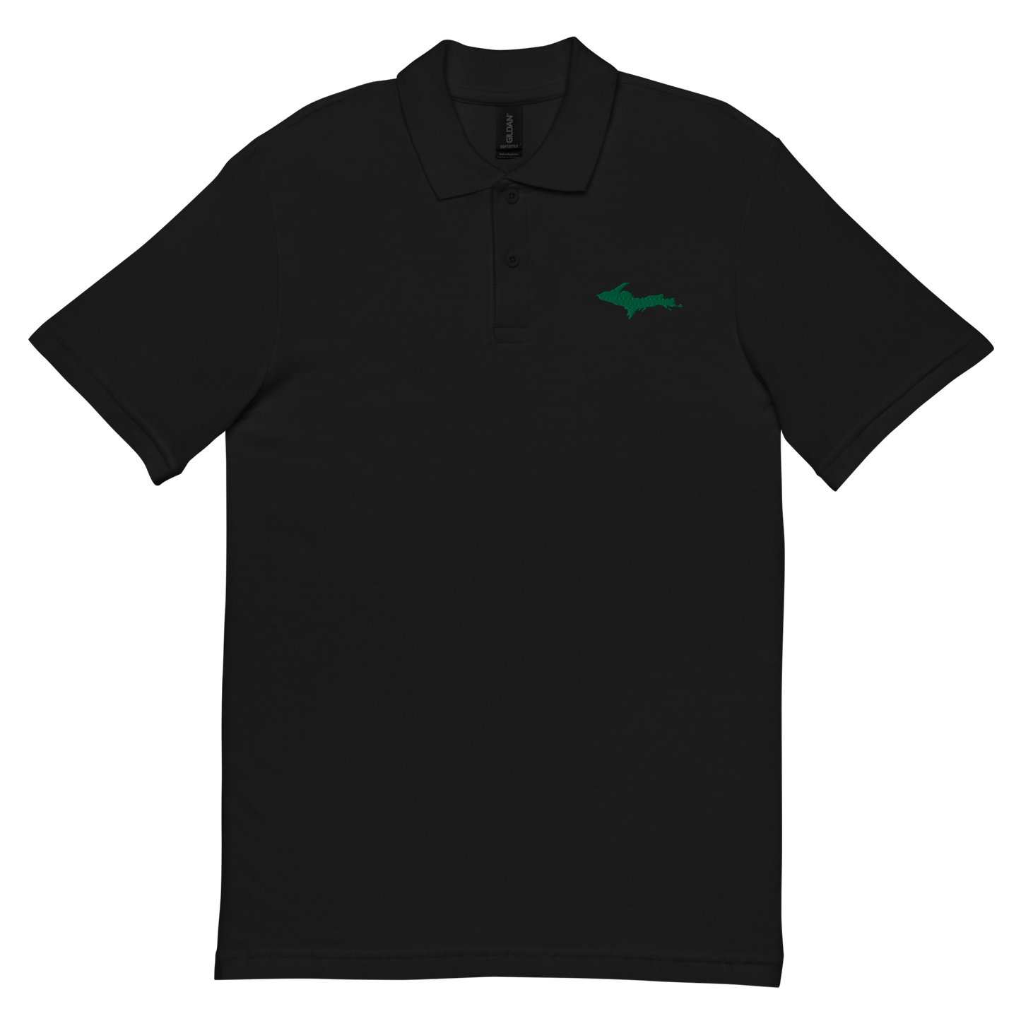 Michigan Upper Peninsula Polo Shirt (w/ Green UP Outline) | Unisex Pique