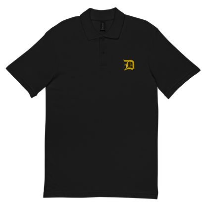 Detroit 'Old English D' Polo Shirt (Gold) | Unisex Pique