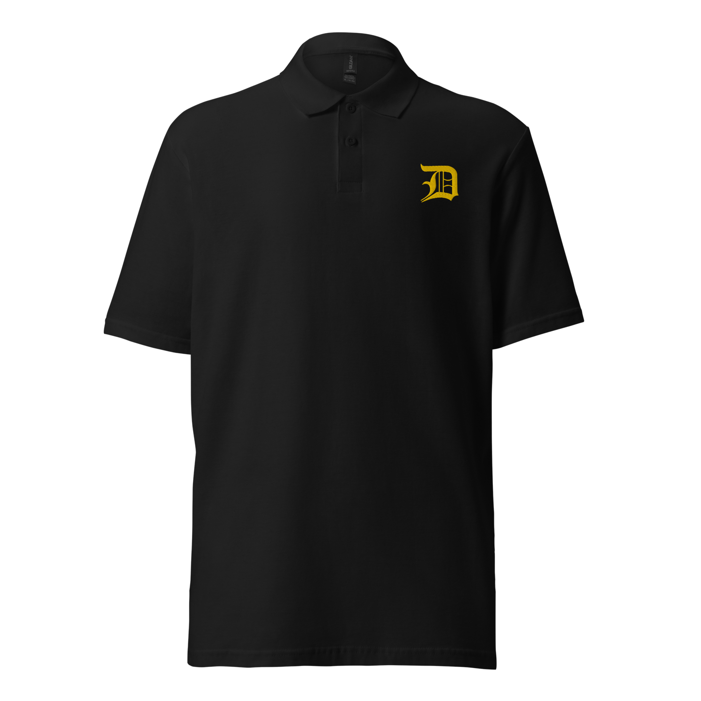 Detroit 'Old English D' Polo Shirt (Gold) | Unisex Pique