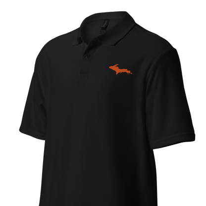 Michigan Upper Peninsula Polo Shirt (w/ Orange UP Outline) | Unisex Pique