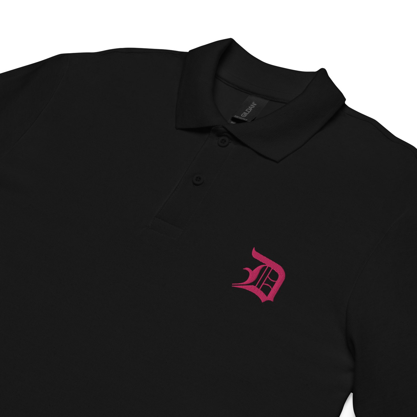 Detroit 'Old English D' Polo Shirt (Pink) | Unisex Pique