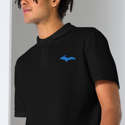 Michigan Upper Peninsula Unisex Polo (w/ Azure UP Outline) | Unisex Pique