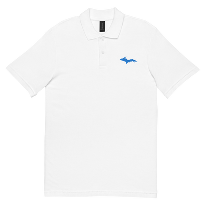 Michigan Upper Peninsula Unisex Polo (w/ Azure UP Outline) | Unisex Pique