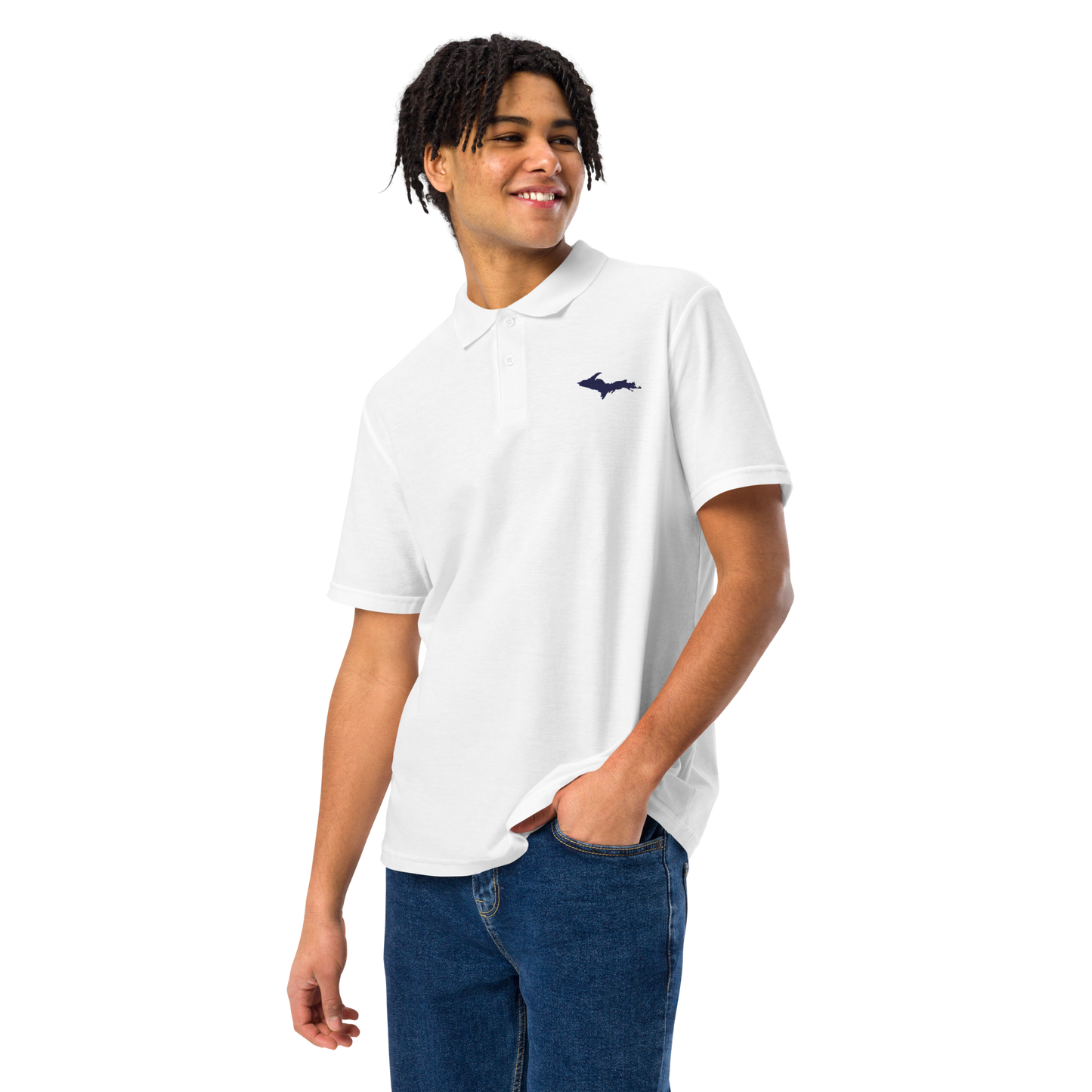 Michigan Upper Peninsula Unisex Polo (w/ UP Outline) | Unisex Pique