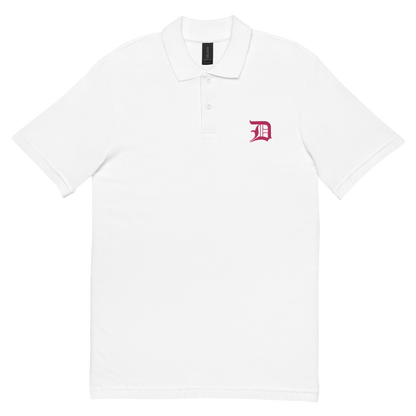 Detroit 'Old English D' Polo Shirt (Pink) | Unisex Pique