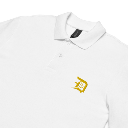 Detroit 'Old English D' Polo Shirt (Gold) | Unisex Pique