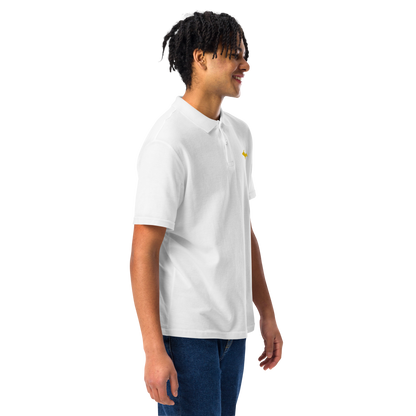 Michigan Upper Peninsula Polo Shirt (w/ Gold UP Outline) | Unisex Pique