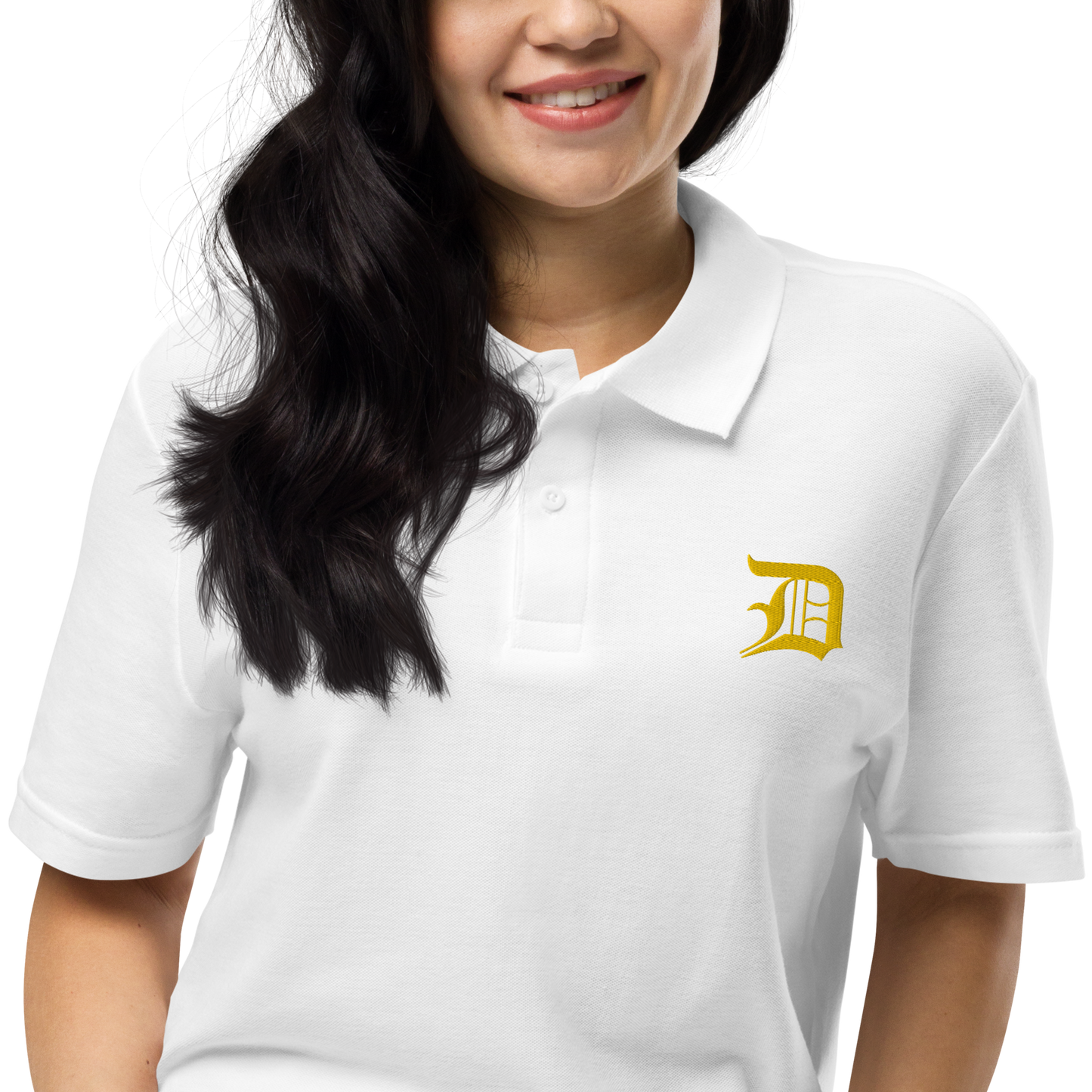 Detroit 'Old English D' Polo Shirt (Gold) | Unisex Pique