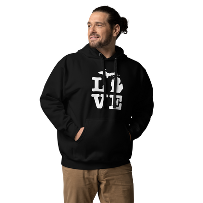 Michigan 'Love' Unisex Premium Hoodie (Typewriter Font w/MI Outline)