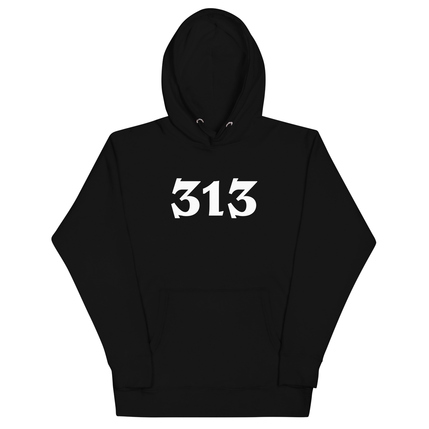 Detroit '313' Hoodie (Angry Serif Font) | Unisex Premium