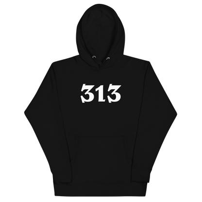 Detroit '313' Hoodie (Angry Serif Font) | Unisex Premium