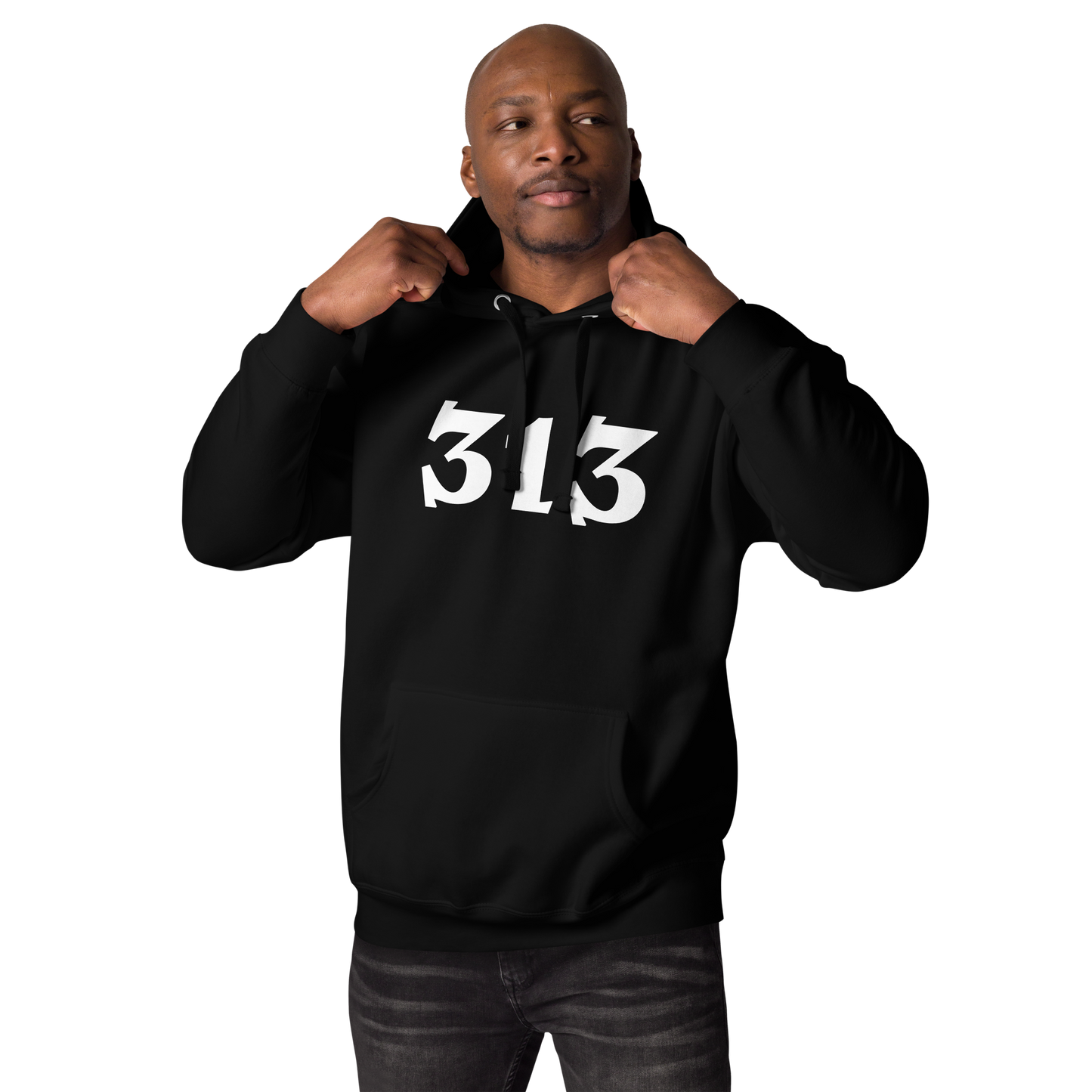 Detroit '313' Hoodie (Angry Serif Font) | Unisex Premium