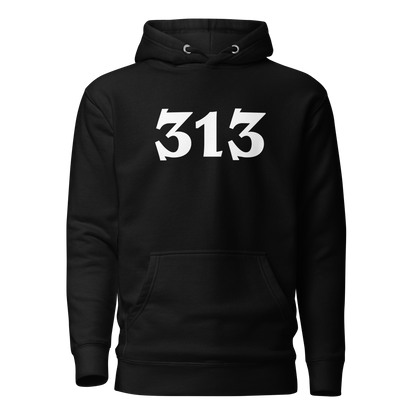 Detroit '313' Hoodie (Angry Serif Font) | Unisex Premium