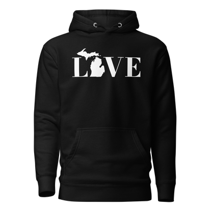 Michigan 'Love' Unisex Premium Hoodie (Didone Font w/MI Outline)