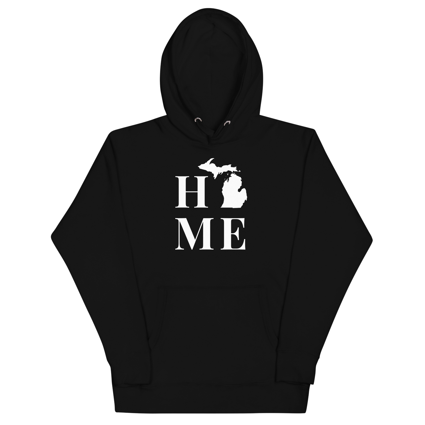 Michigan 'Home' Unisex Premium Hoodie (Serif Font)