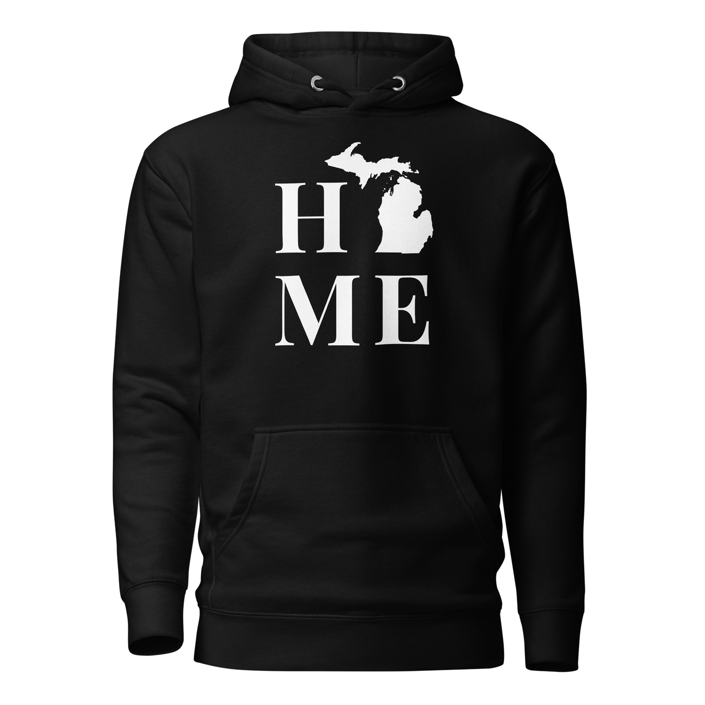 Michigan 'Home' Unisex Premium Hoodie (Serif Font)