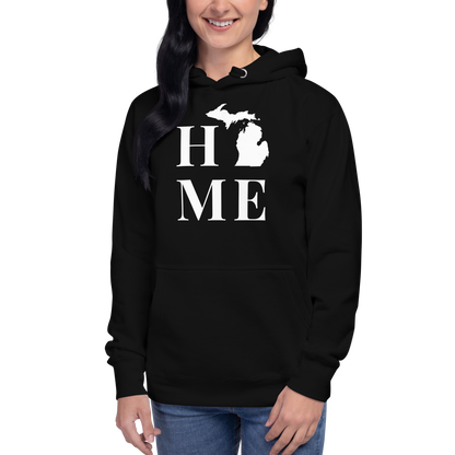 Michigan 'Home' Unisex Premium Hoodie (Serif Font)