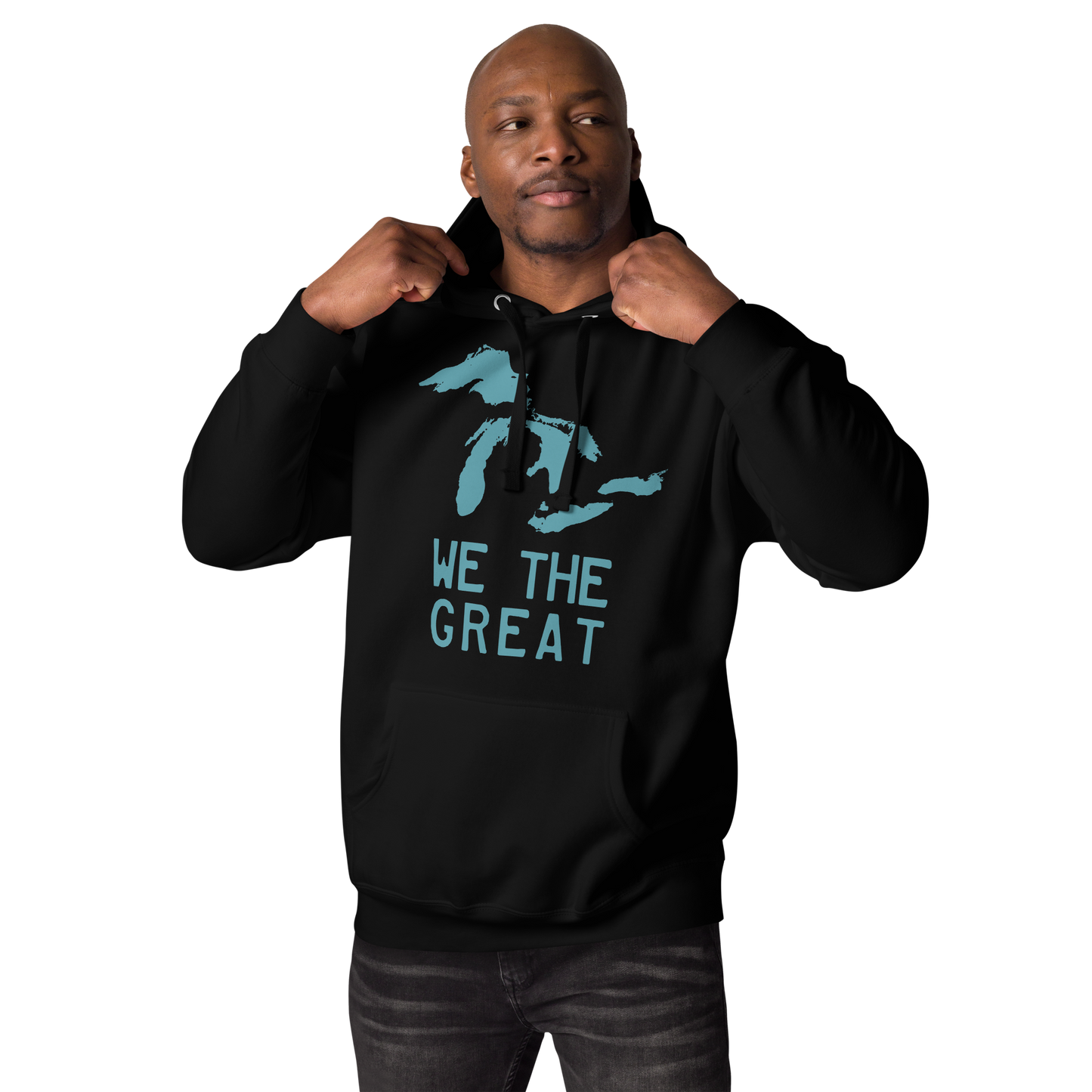 Great Lakes 'We the Great' Hoodie (Huron Blue) | Unisex Premium