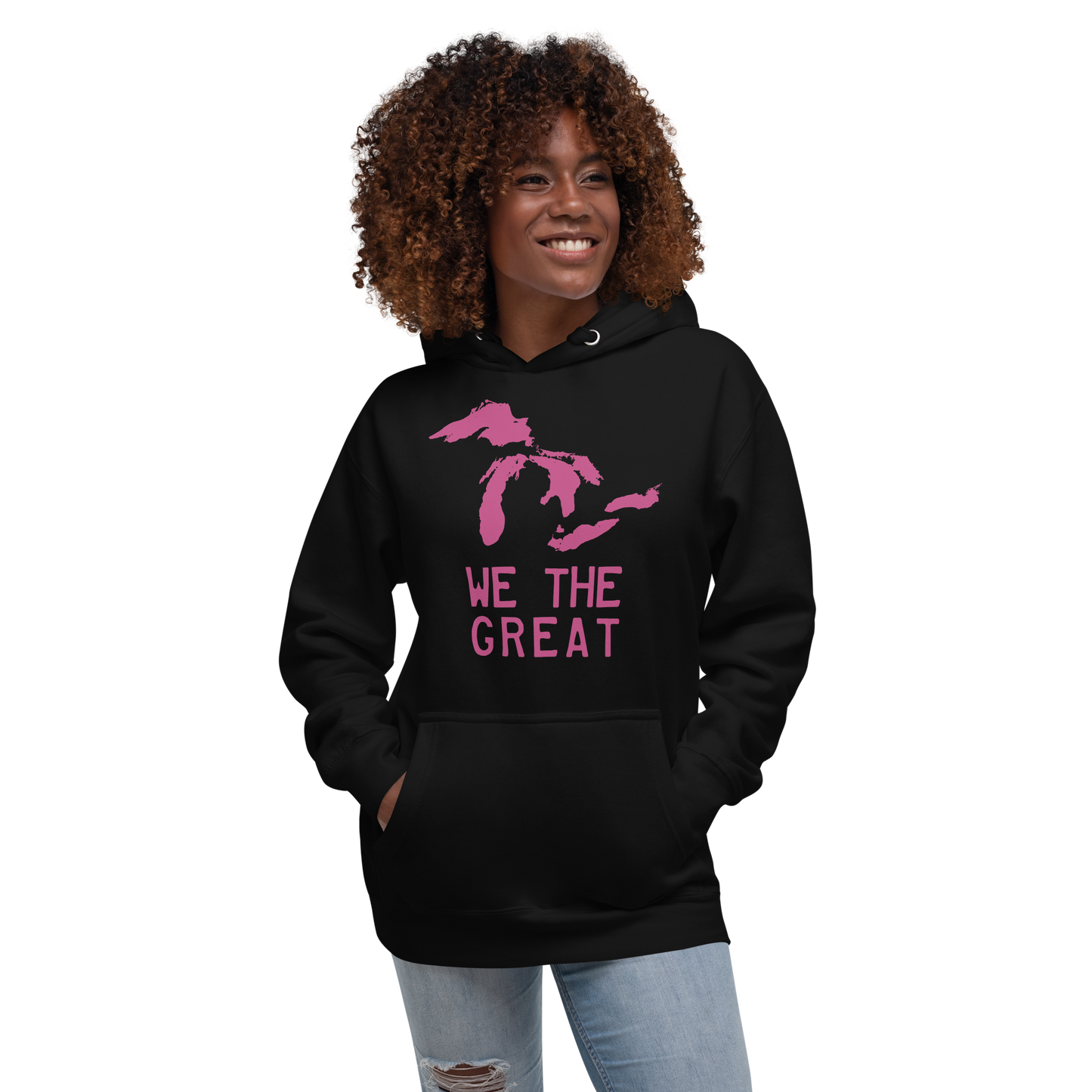 Great Lakes 'We the Great' Hoodie (Apple Blossom Pink) | Unisex Premium