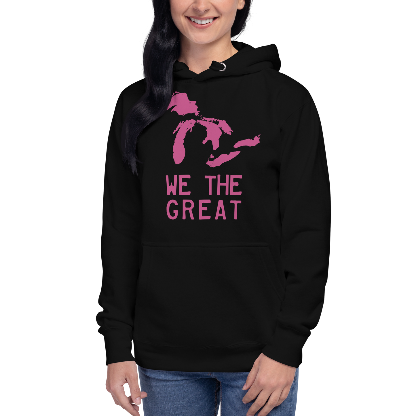 Great Lakes 'We the Great' Hoodie (Apple Blossom Pink) | Unisex Premium