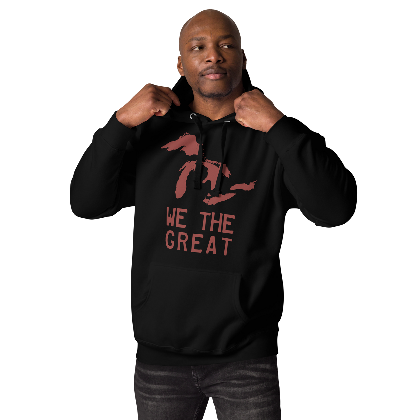 Great Lakes 'We the Great' Hoodie (Ore Dock Red) | Unisex Premium