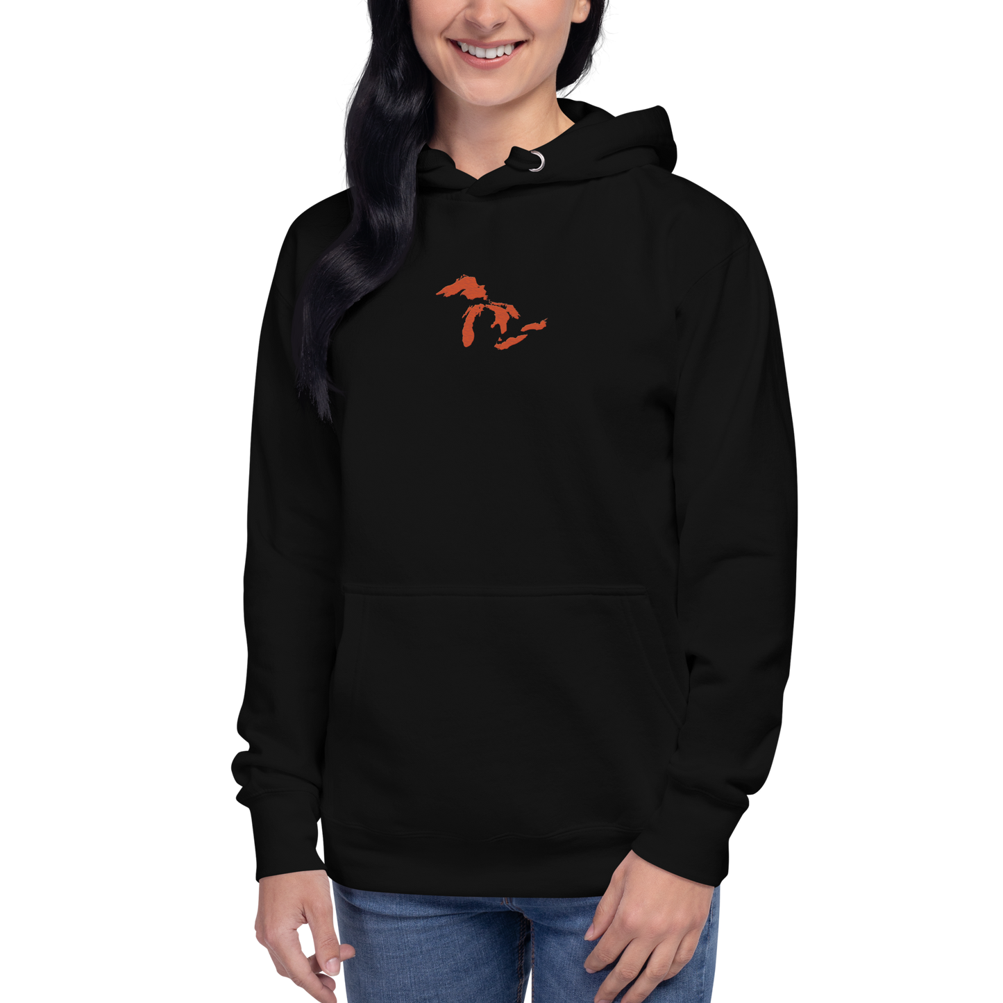 Great Lakes Hoodie (Maple Leaf Orange) | Unisex Premium - Emb.