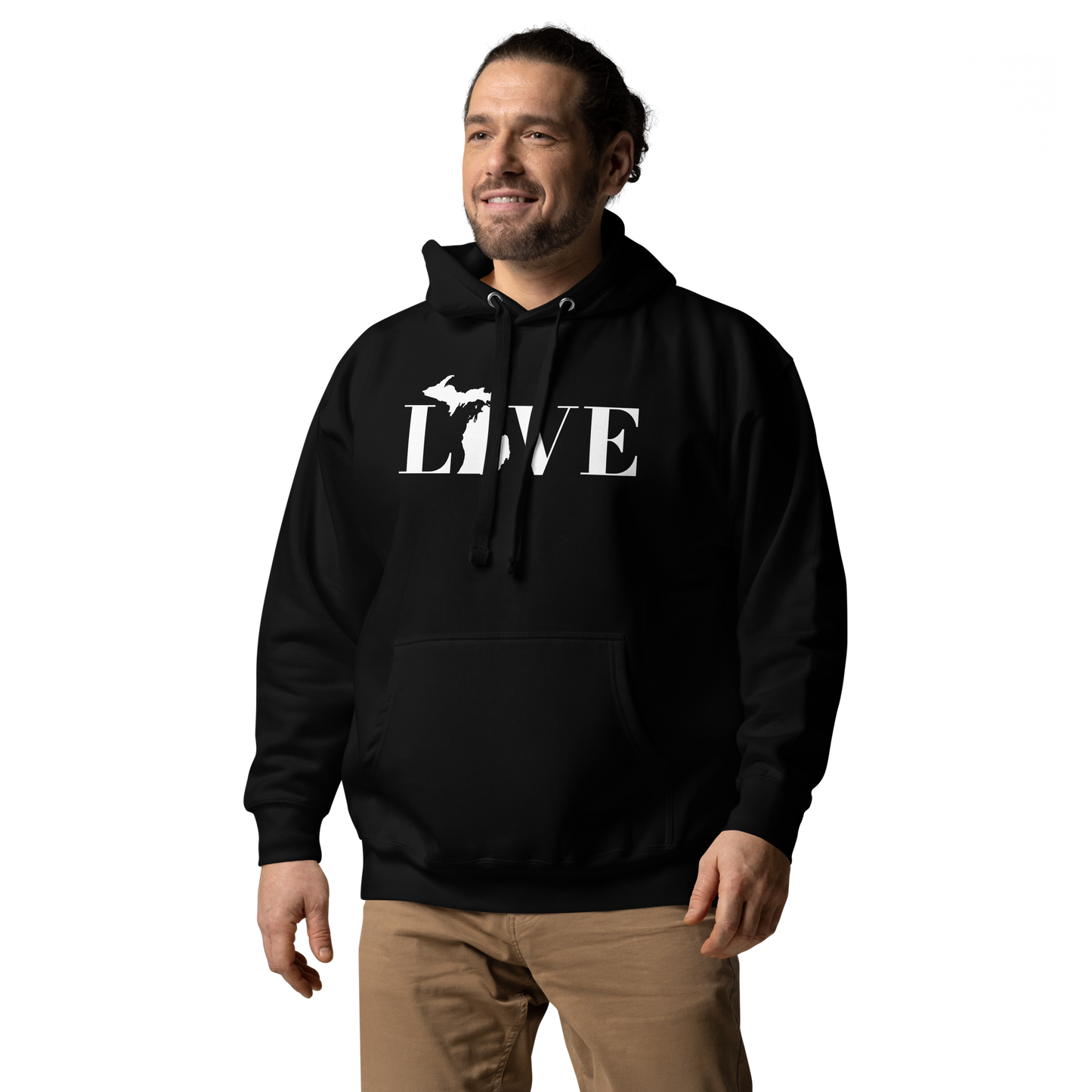 Michigan 'Love' Unisex Premium Hoodie (Didone Font w/MI Outline)