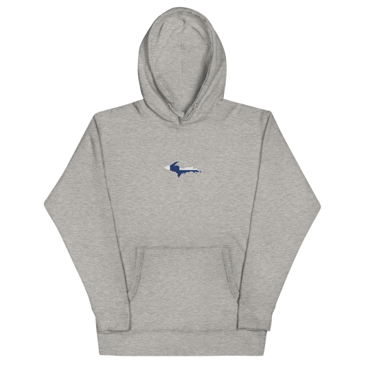 Michigan Upper Peninsula Hoodie (w/ Embroidered UP Finland Flag Outline) | Unisex Premium